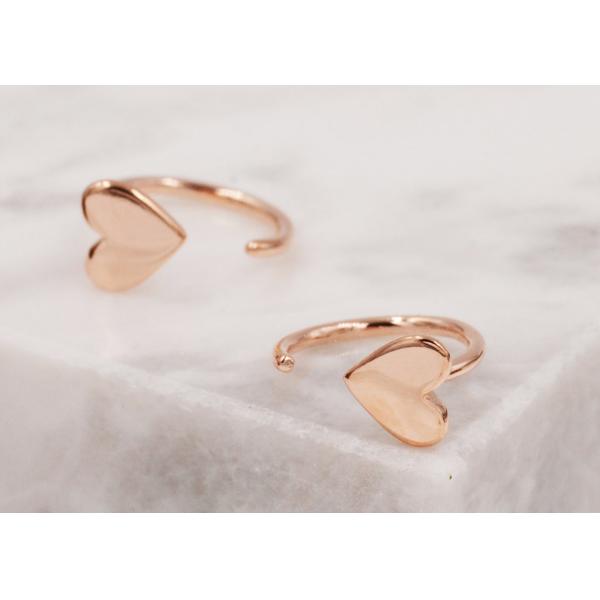 Buy Huggie Hoop 9K Gold Earrings Tiny Heart Shape Dia Inner 8mm Outer 10.5mm at wholesale prices