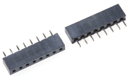 Quality Brass 2.54 Mm Female Header 1x8Pins Tin Plated Straight Pcb Pin Header for sale