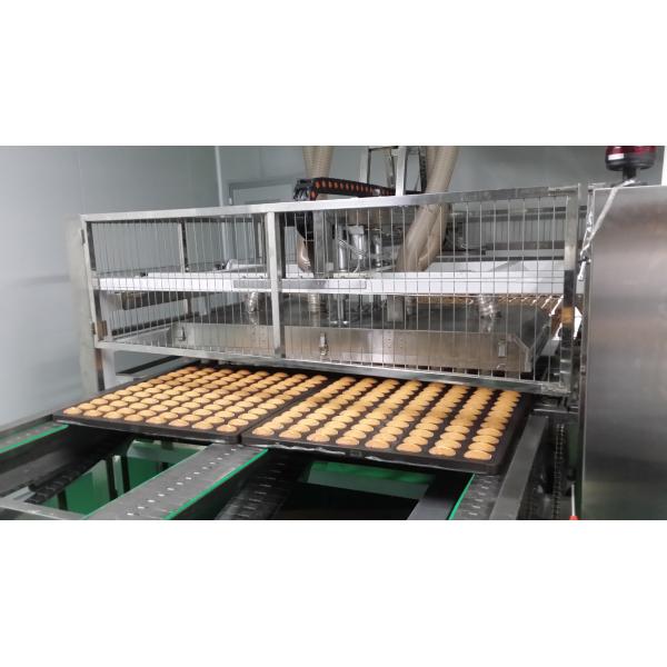 CE 300KG/H 25CM insulation Tunnel Oven Automatic Cake Production Line