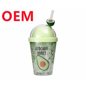 Custom 450ml Kawaii Summer Plastic Water Cup Creative Cute Anime High Appearance