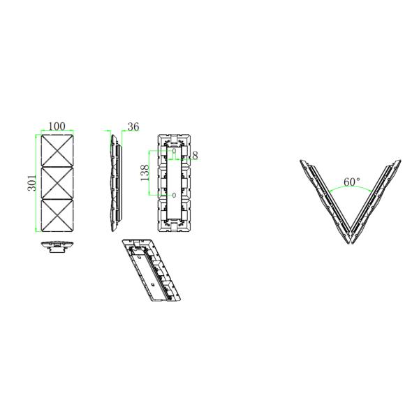 SMD RGB3535 Magic Mirror Led Strip P8mm 6000cd/2 Magic Mirror Strip