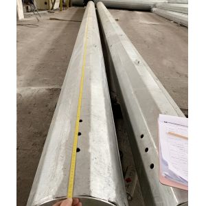 105FT Dodecagonal Transmission Steel Pole Hot Dip Galvanized Q460 69KV Line