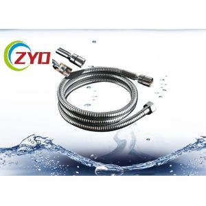 201 Stainless Steel Flexible Shower Hose Silver Chrome Plated Surface