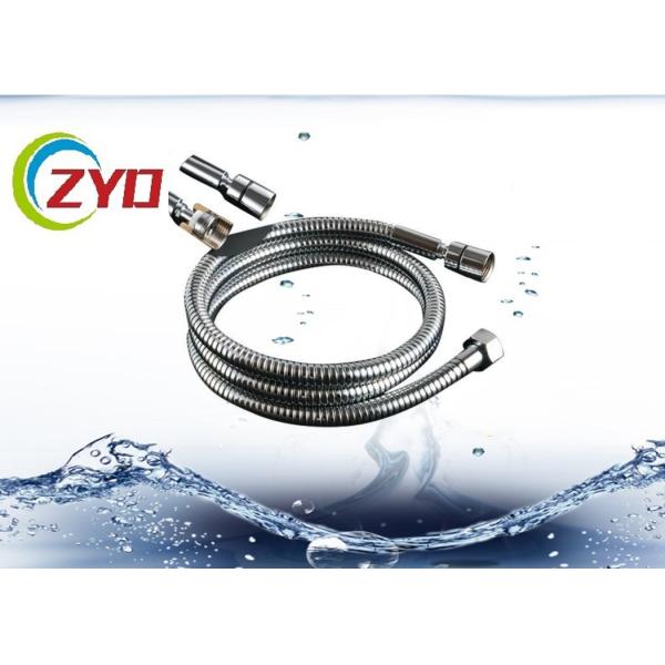 Buy 201 Stainless Steel Flexible Shower Hose Silver Chrome Plated Surface at wholesale prices