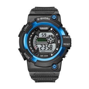 Men's Fashion Digital Sport Watch With Silicone Strap 20mm Width Backlight Alarm