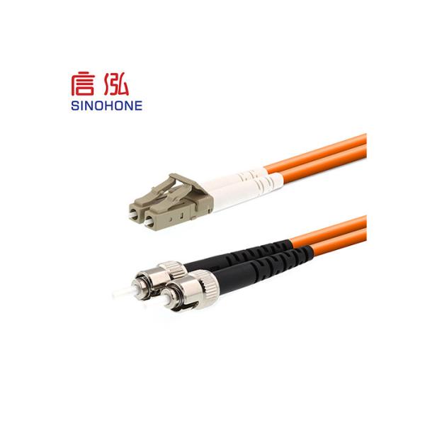 Duplex Fiber Optic Patch Cord , ST To ST Fiber Patch Cable UPC Polish Type 9/125 M