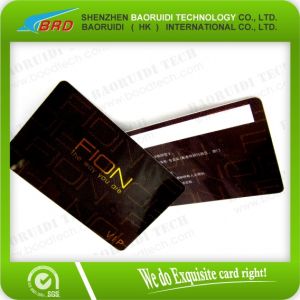 Clear Frosted Plastic Business Cards with White Signature Strip