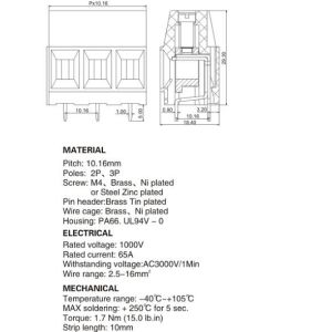 LL136T-10.16 Mm Pcb Terminal Connector Flexible Design Pcb Screw Terminal