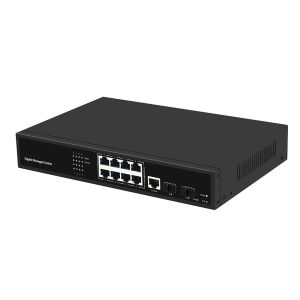 8 Port Managed Gigabit Network Switch Realtek Based SFP Fiber Uplink AC Input CE
