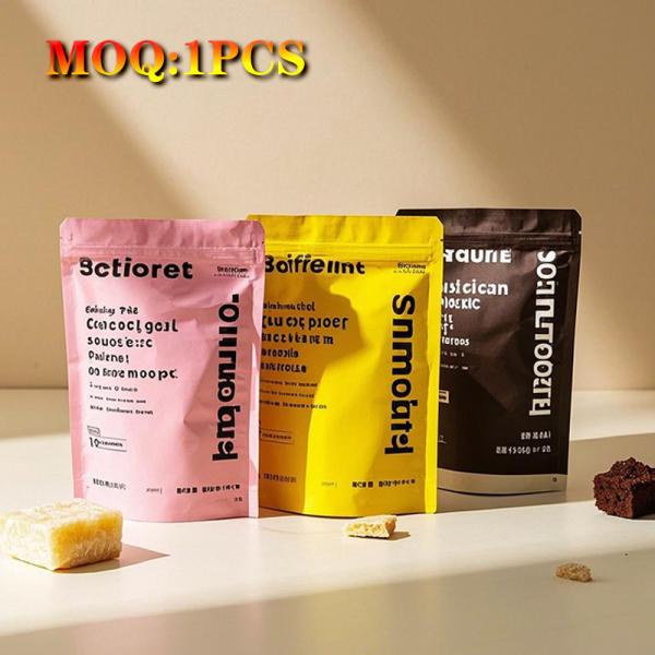 Buy Custom Printed Resealable Smell Proof Laminated Mylar Bags Colorful Stand Up Pouches For Food Candy 1g 35g 7g 14g 28g 1oz at wholesale prices