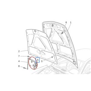 For Maserati Quattroporte M139 Granturismo GT GranCabrio 2007-2016 Right Bonnet