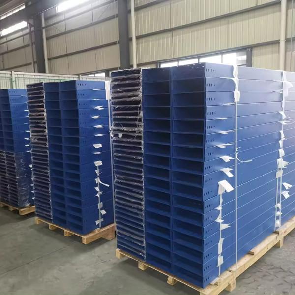 Custom Galvanized Cable Trough System Silver Wall Mounted Corrosion Resistant