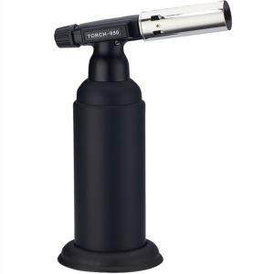 Quality Kitchen Refillable Windproof Torch Lighters With Adjustable Flame 1300 Deg BBQ Cooking for sale