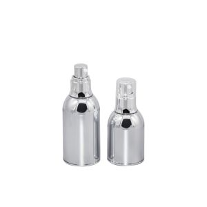 Full electroplating design cosmetic airless pump bottle 30ml 50ml 100ml
