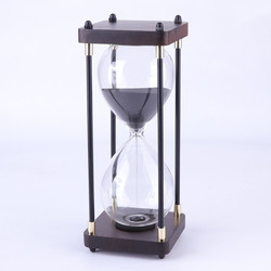 Creative Glass Hourglass Traditional Rectangle Coloured Sand Timers Free Sample
