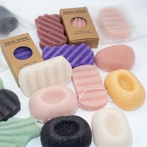 Skin Cleaning Konjac Exfoliating Sponge Biodegradable 100% Natural