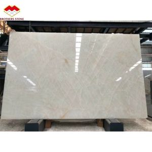 Modern Ice Jade Snow White Ice Onyx Stone Translucent Cristallo Quartzite Marble