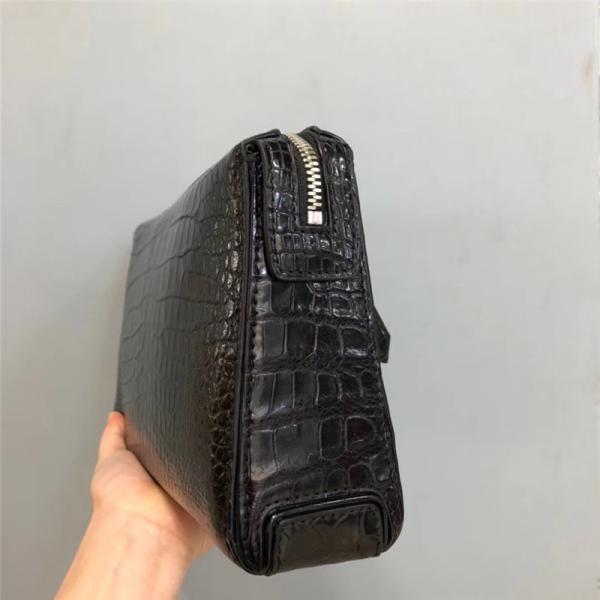 Authentic Crocodile Belly Skin Passcode Closure Men Clutch Bag Card Holders Genuine Alligator Leather Male Wristlets Bag