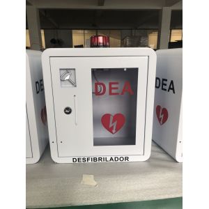 Curved Corner AED Defibrillator Wall Mounted Box High Safety For Indoor