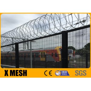Prison 8Ga Black Powder Coated Fencing EN 10223 High Security