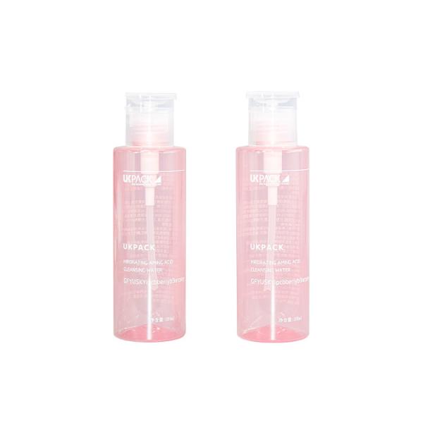 200ml PET Makeup Remover Pump Bottle Customized Logo Pink Color cosmetic Bottle