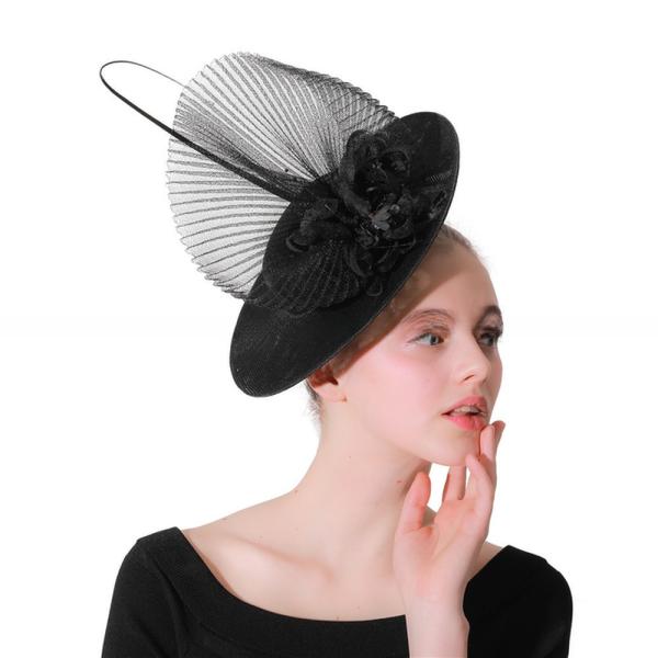 40cm Dyed Sinamay Base and Feather Fascinator Ideal for Customer Requirements