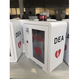 Curved Corner AED Defibrillator Wall Mounted Box High Safety For Indoor