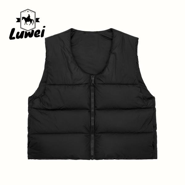 Custom Logo Sleeveless Bubble Hooded Puffer Vest Utility Mens Gilet Men Winter Vest For Man