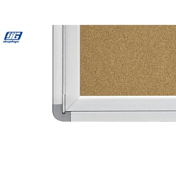 Silver Lockable Cork Show Case,Locakable Single Door Office Notice Board