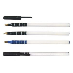school ball pen,rubber plastic grip, two times injected grip ball pen