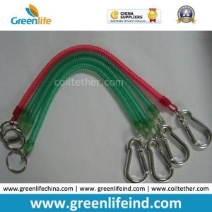 Hot Selling Transparent Slim Long Coiled Cable W/Metal Hooks