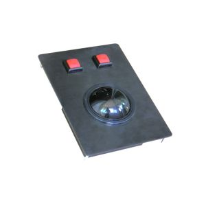 Resin Panel Mount Trackball Pointing Device Black Metal 2 Customized Buttons