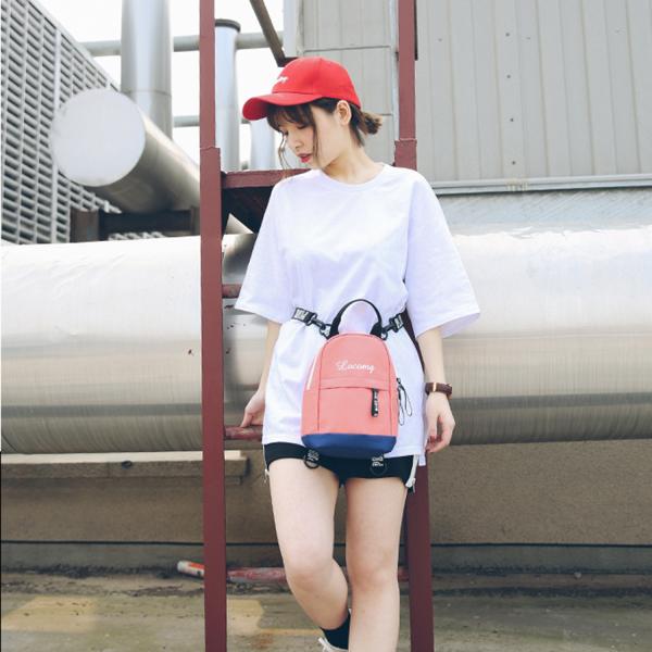 New personality fashion Hong Kong wind mobile phone bag single-shoulder slanting straddle small backpack female backpack