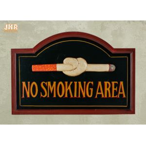 China No Smoking Wooden Wall Signs Hand Painting on sale