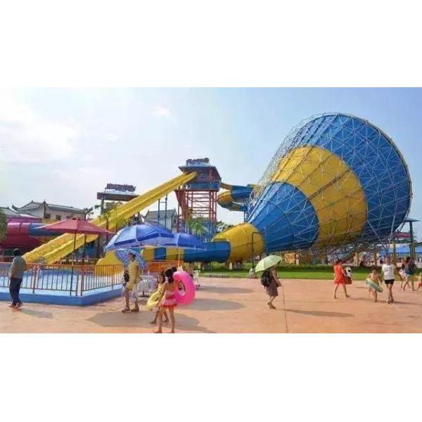 Excited Large Outdoor Rainbow Water Slide Weather Resistance
