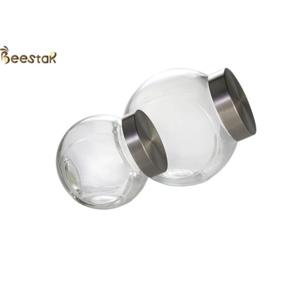 50ml Honey Jar And Spoon Flat Bottle With Metal Lid