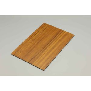 Scratch-resistant Yellow Walnut Aluminum Composite Panel 4MM wall cladding