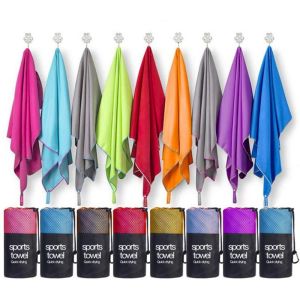 Thin And Light Weight Microfiber Travel Towel Quick Dry Suede Fabric