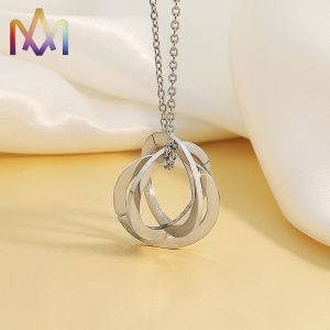 55CM Chain Russian Ring Engraved Name Necklace