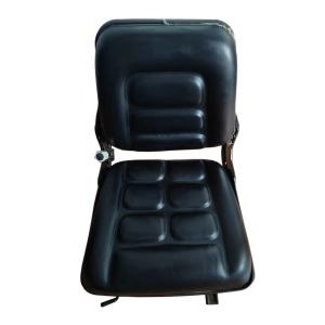 Quality Black Forklift Seat With Seatbelt PU Farm Universal Tractor Seat for sale