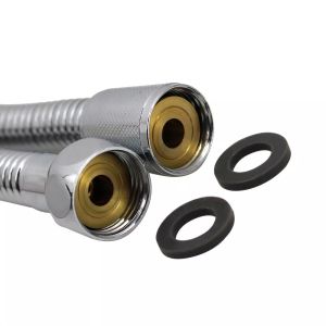 Hot Cold Water Function Stainless Steel Shower Hand Connection Pipe For PVC