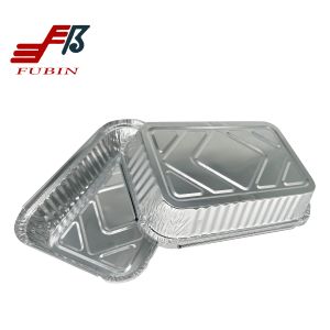 Rectangular Aluminum Foil Box In Oven 700ml Carry Out Container