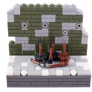 100pcs WW2 military series German Soviet British Soldier bricks rifle grenade