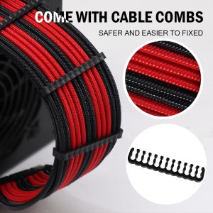 Sleeve Extension Power Supply Cable Kit 18AWG ATX 24P+ EPS 8-P+PCI-E8-P with