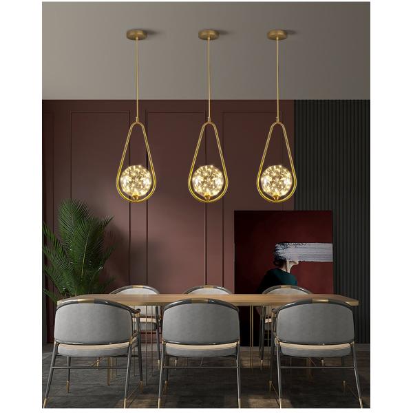 Modern LED Pendant Lights Glass Light Fixtures Living Room Bedroom Hanging Lamps(WH-GP-44)