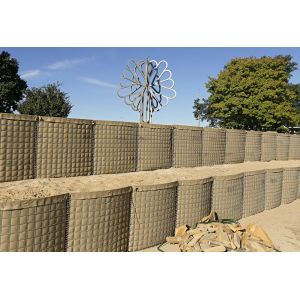 Mil 3 Galvanized Hesco Bastion , Hesco Flood Mitigation Barrier Wall