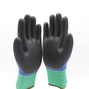 Construction / Industry Nitrile Coated Work Gloves Resistant Abrasion High