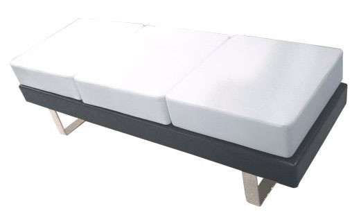 Buy Barber Shop Waiting Benches No Backrest / Custom PU White Waiting Room Chairs at wholesale prices