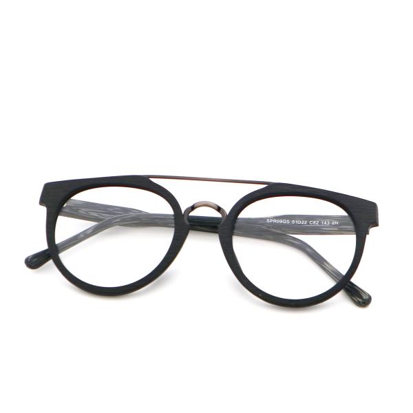Latest Styles Wood Copy Acetate Retro Optical Glasses Frame MR 09