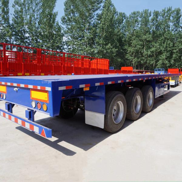 Buy Platform  TriAxle Flatbed 40FT 12500MM Flat Deck Trailer at wholesale prices